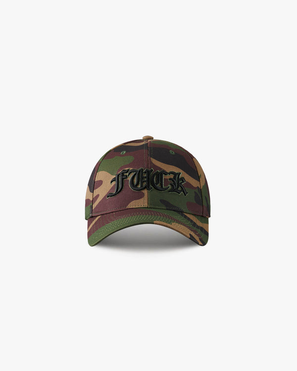 GOTHIC SCRIPT CAMO HAT