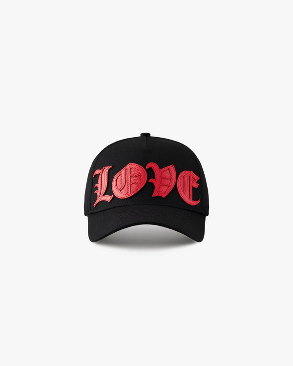 LOVE LEATHER PATCH HAT