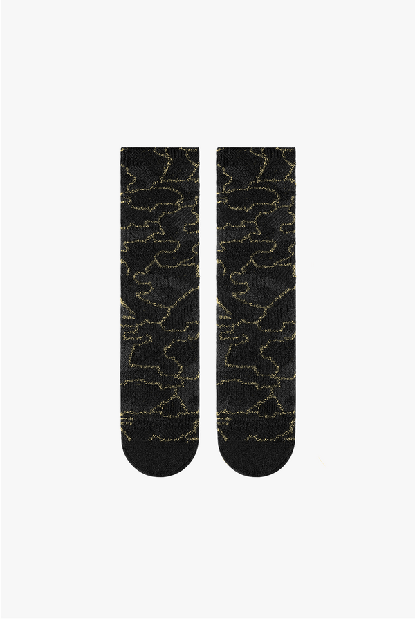 NOWORDS BLACKOUT CAMO METALLIC GOLD LINE SOCKS